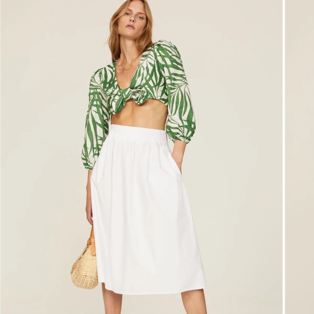 Kate Spade Palm Fronds Tie Crop Top